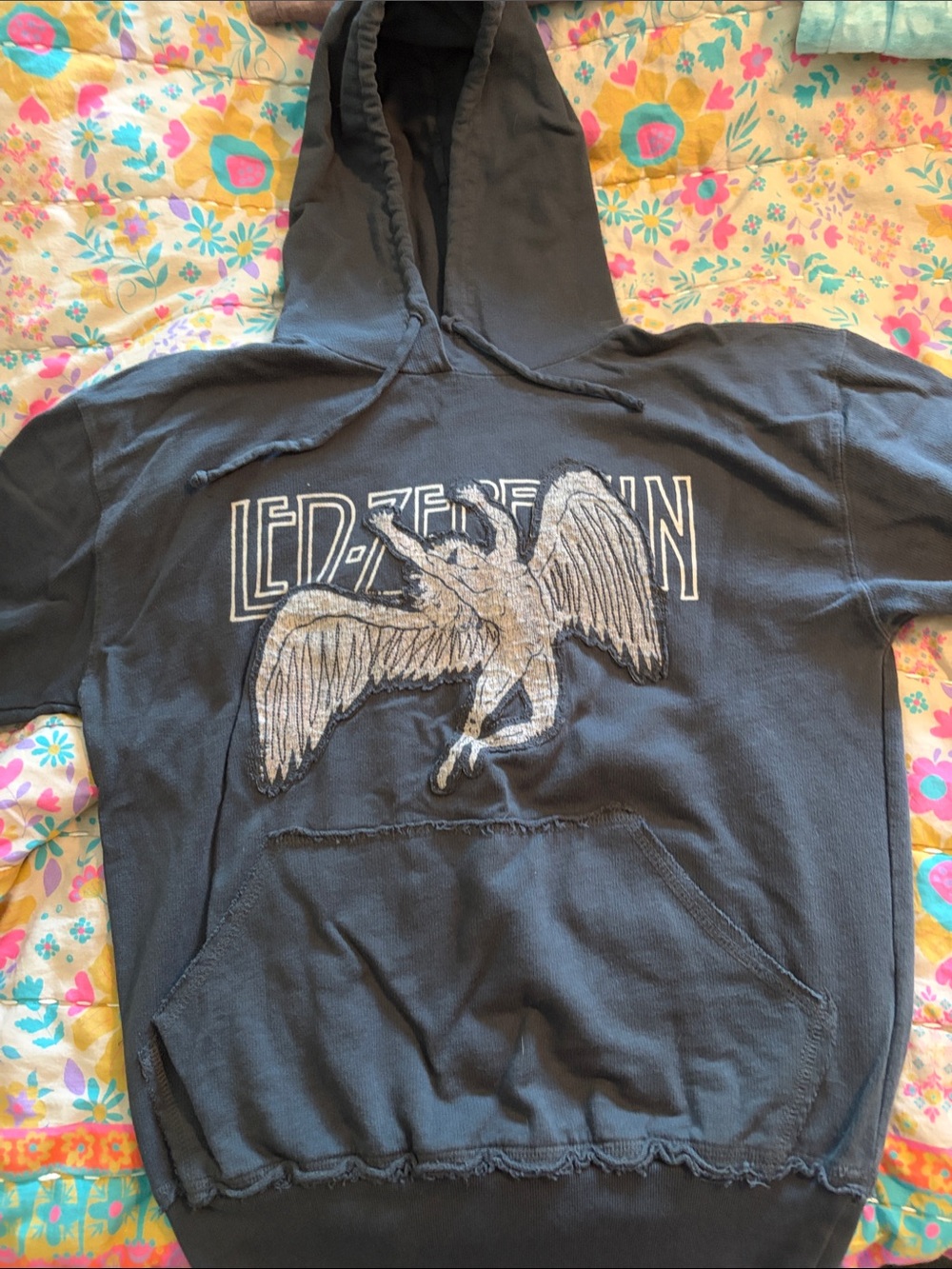 Black Kids Hoodie Top - Graphic Pullover